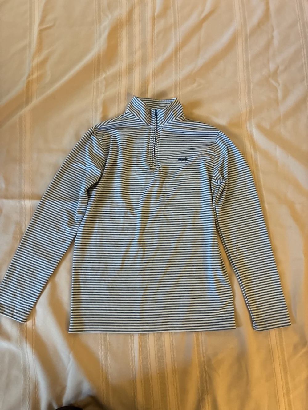 Class Club Boy’s Blue and White Striped Zip-Up Sweater - Picture 3 of 6